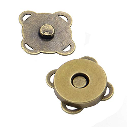 24 Sets Magnetverschlüsse zum Einnähen für Handtaschen, Kleidung, Scrapbooking, Nähen, Basteln (Bronze) (18 mm) von mollensiuer