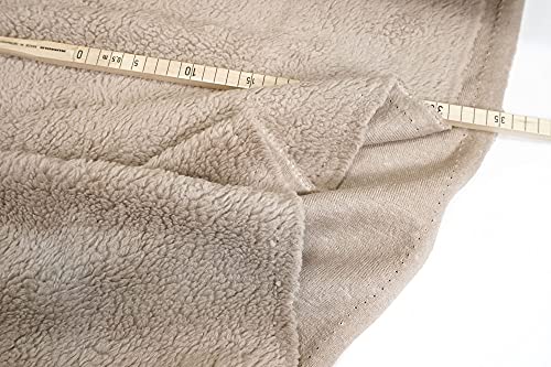 Baumwoll-Teddy • Plüschstoff • beige 0,5 m Baumwoll-Teddy • Plüschstoff • beige 0,5 m von mollipolli-Stoffe