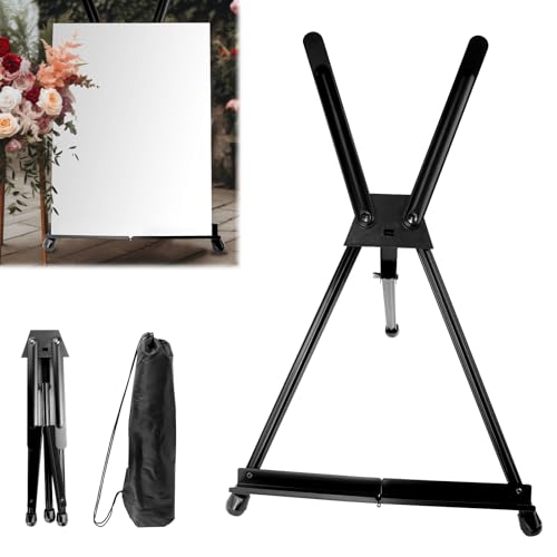 Portable Künstler Staffelei Stand, Verstellbares Stativ Tisch Kunst Leinwand Malerei Display, Easy Folding Studio Teleskop Boden Staffeleien, für Hochzeit Poster Innen Außen Staffelei Schwarz Portable Künstler Staffelei Stand, Verstellbares Stativ Tisch Kunst Leinwand Malerei Display, Easy Folding Studio Teleskop Boden Staffeleien, für Hochzeit Poster Innen Außen Staffelei Schwarz von momgyaamz