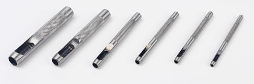 Manueller Locher – Set mit 6 Stück, ideal zum Stanzen verschiedener Materialien, hergestellt aus Stahl, ergonomisch und einfach zu bedienen von monkey ladder