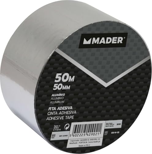 monkey ladder Klebeband – Aluminiumband, 50 mm breit und 50 m lang, ideal zum Abdichten und Reparieren, sehr robust und langlebig von Monkey Ladder