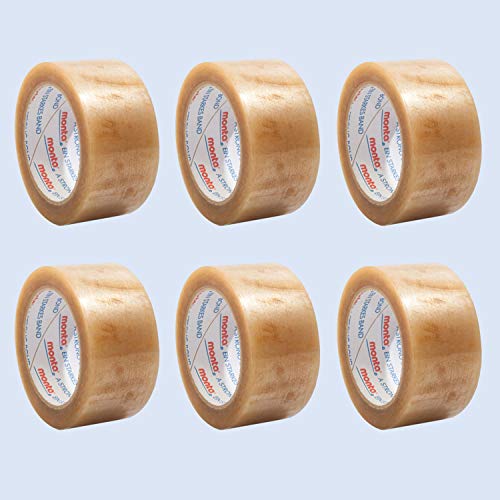 6x monta 315, Verpackungsklebeband, Packband, Klebeband, 50mm x 66m, Farbe:transparent von MONTA