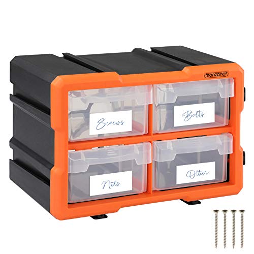 MONZANA® Kleinteilemagazin Sortimentskasten erweiterbar 8 Fächer Sortierbox für Kleinteile Aufbewahrungsbox Werkstatt von Monzana