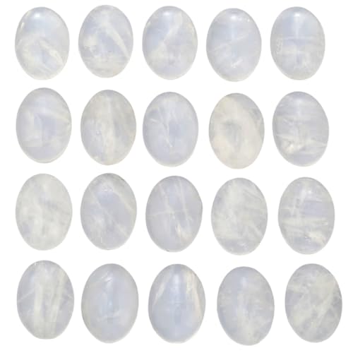 mookaitedecor 10 Stück Ovaler Stein Cabochon Flacher Rücken Edelstein, Ovale Perlen Quarz Taschenkristall Halbedelstein zum Basteln Schmuckherstellung, 18x25 mm mookaitedecor 10 Stück Ovaler Stein Cabochon Flacher Rücken Edelstein, Ovale Perlen Quarz Taschenkristall Halbedelstein zum Basteln Schmuckherstellung, 18x25 mm von mookaitedecor