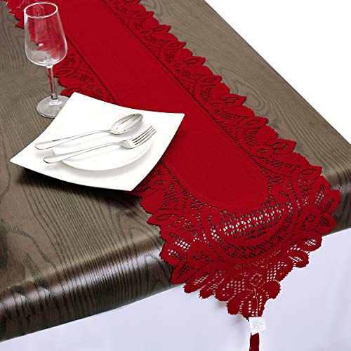 mookaitedecor Lace Tischläufer für Küche, rechteckige Tischdecke Tischdekoration Tuch für Party, 33 x 180 cm mookaitedecor Lace Tischläufer für Küche, rechteckige Tischdecke Tischdekoration Tuch für Party, 33 x 180 cm von mookaitedecor