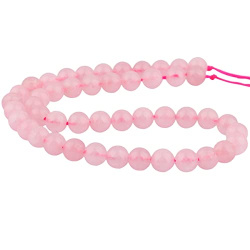 mookaitedecor Natürliche Kristall Stein Perlen 8mm kleines Loch, runde lose Perlen Steine für Schmuck machen Heilung DIY Handwerk, Rosenquarz mookaitedecor Natürliche Kristall Stein Perlen 8mm kleines Loch, runde lose Perlen Steine für Schmuck machen Heilung DIY Handwerk, Rosenquarz von mookaitedecor