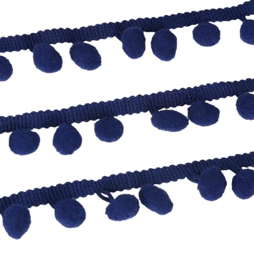 mophrati DIY Handwerk Pom Trim Ball Fransenband Modisch und praktisch 5 Yards Pom Trim Ball Fransenband Polyester Einfach, Dunkelblau mophrati DIY Handwerk Pom Trim Ball Fransenband Modisch und praktisch 5 Yards Pom Trim Ball Fransenband Polyester Einfach, Dunkelblau von mophrati