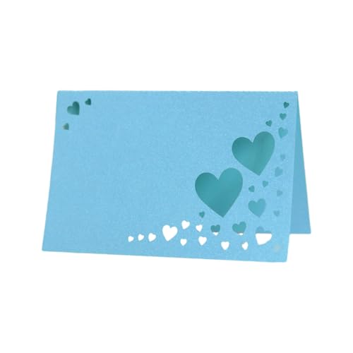 mophrati Herzförmige Namenskarte – leer, elegant und langlebig für Hochzeiten, gute Dekoration, herzförmige Tischkarte, Blau mophrati Herzförmige Namenskarte – leer, elegant und langlebig für Hochzeiten, gute Dekoration, herzförmige Tischkarte, Blau von mophrati