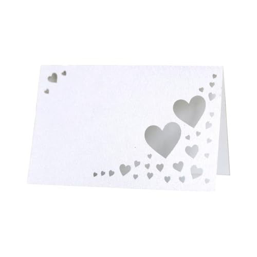 mophrati Herzförmige Namenskarte – leer, elegant und langlebig für Hochzeiten, gute Dekoration, herzförmige Tischkarte, Weiß mophrati Herzförmige Namenskarte – leer, elegant und langlebig für Hochzeiten, gute Dekoration, herzförmige Tischkarte, Weiß von mophrati
