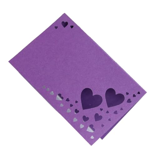 mophrati Herzförmige Namenskarte – leer, elegant und langlebig für Hochzeiten, gute Dekoration, herzförmige Tischkarte, dunkellila mophrati Herzförmige Namenskarte – leer, elegant und langlebig für Hochzeiten, gute Dekoration, herzförmige Tischkarte, dunkellila von mophrati