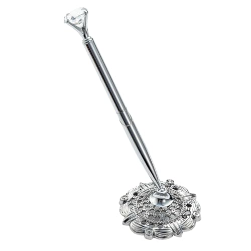 mophrati Kugelschreiber mit Base Shell Hochzeit Kugelschreiber befestigt am Schreibtisch Gästebuch Unterschrift glattes Schreibwerkzeug Geschäft, Großes Juwel/Silber mophrati Kugelschreiber mit Base Shell Hochzeit Kugelschreiber befestigt am Schreibtisch Gästebuch Unterschrift glattes Schreibwerkzeug Geschäft, Großes Juwel/Silber von mophrati