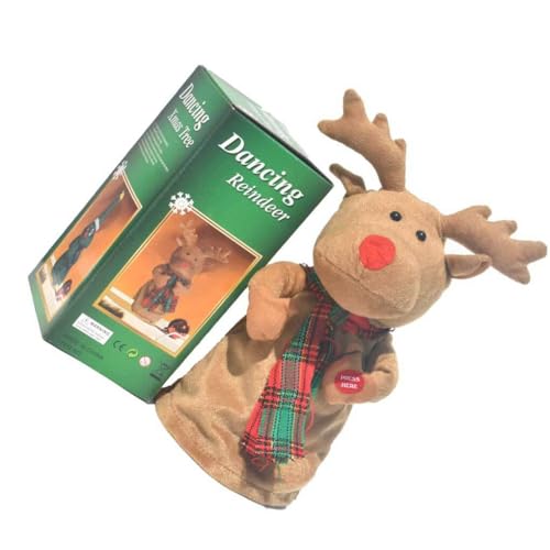 mophrati Weihnachtspuppe mit Tiermotiv, Feiertag, Festival, Atmosphäre, Weihnachten, Kinderspielzeug, gefüllte Dekoration, batteriebetrieben mophrati Weihnachtspuppe mit Tiermotiv, Feiertag, Festival, Atmosphäre, Weihnachten, Kinderspielzeug, gefüllte Dekoration, batteriebetrieben von mophrati