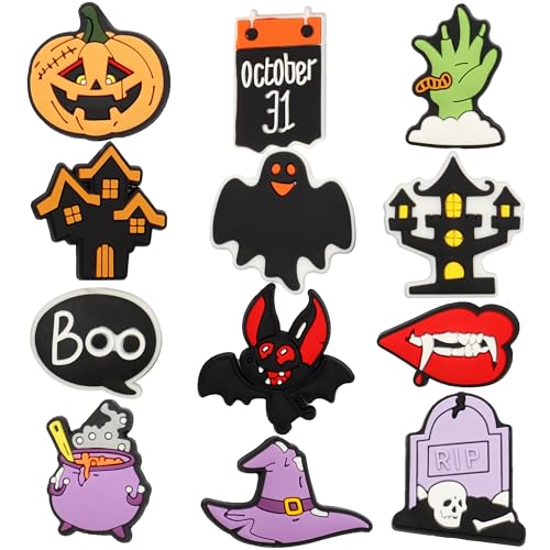 mortd 12 x Halloween-Silikon-Fokal-Perlen, Kürbis-, Fledermaus-, Boo-Hexenhut-Perlen für Perlenstifte, Schlüsselanhänger, Armbänder, Silikonperlen für Bastelarbeiten, Halloween, Partyzubehör mortd 12 x Halloween-Silikon-Fokal-Perlen, Kürbis-, Fledermaus-, Boo-Hexenhut-Perlen für Perlenstifte, Schlüsselanhänger, Armbänder, Silikonperlen für Bastelarbeiten, Halloween, Partyzubehör von mortd