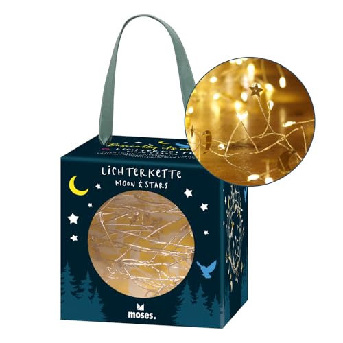 moses. Basically it´s magic Lichterkette Moon & Stars, Leuchtkette mit 100 warmweißen LEDs und kleinen goldenen Monden und Sternen, LED-Stimmungslicht mit Timer-Funktion für zauberhafte Momente moses. Basically it´s magic Lichterkette Moon & Stars, Leuchtkette mit 100 warmweißen LEDs und kleinen goldenen Monden und Sternen, LED-Stimmungslicht mit Timer-Funktion für zauberhafte Momente von moses