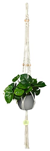 moses. Blatt & Blüte Makramee Blumenampel, 120cm Pflanzen Aufhängung aus Baumwolle für Blumentöpfe im Innen- und Außenbereich, Boho Deko mit Holzanhänger Holzperlen Hängetopf, 87163, Natur moses. Blatt & Blüte Makramee Blumenampel, 120cm Pflanzen Aufhängung aus Baumwolle für Blumentöpfe im Innen- und Außenbereich, Boho Deko mit Holzanhänger Holzperlen Hängetopf, 87163, Natur von moses