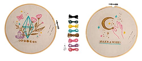 moses. Omm for you DIY Stickrahmen-Set, Stickerei-Set für Anfänger inkl. Stickrahmen, 2 Tücher aus Leinen, 8 Garnfarben, 2 Nadeln, 1 Einfädelhilfe und 1 Anleitung, 63333, Mehrfarbig, Ø 20 cm moses. Omm for you DIY Stickrahmen-Set, Stickerei-Set für Anfänger inkl. Stickrahmen, 2 Tücher aus Leinen, 8 Garnfarben, 2 Nadeln, 1 Einfädelhilfe und 1 Anleitung, 63333, Mehrfarbig, Ø 20 cm von moses