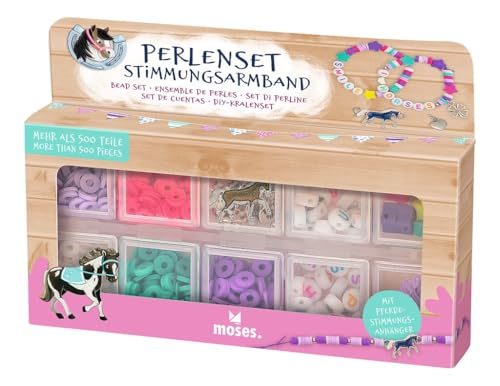 moses. Perlenset Stimmungsarmband Pferde – DIY-Schmuck-Bastelset mit 580 Perlen, Stimmungsanhänger und Zubehör, Geschenk für Kinder ab 5 Jahren, pink moses. Perlenset Stimmungsarmband Pferde – DIY-Schmuck-Bastelset mit 580 Perlen, Stimmungsanhänger und Zubehör, Geschenk für Kinder ab 5 Jahren, pink von moses