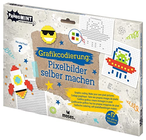 moses. PhänoMINT Programmieren Lernen - Pixelbilder selber Machen, Stickerspaß mit Pixeln, kreatives Lernspiel zum Thema Digitalisierung, Bastelset für Kinder ab 6 Jahren moses. PhänoMINT Programmieren Lernen - Pixelbilder selber Machen, Stickerspaß mit Pixeln, kreatives Lernspiel zum Thema Digitalisierung, Bastelset für Kinder ab 6 Jahren von moses