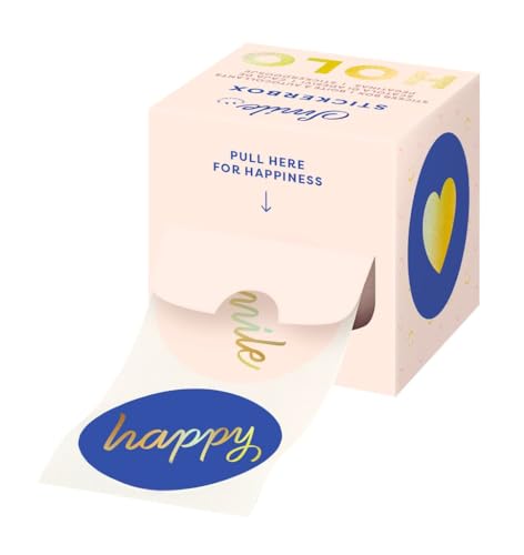 moses. Stickerbox Smile Holografie – 100 Sticker in 6 unterschiedlichen Designs, Schmucksticker mit holografischem Effekt, Aufkleber zum Verschönern von Geschenken, Karten, Einladungen und Briefen von moses