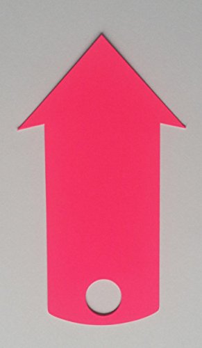 Preisschilder 100 Pfeile mit 10 mm Bohrung, Plakatkarton in leuchtrosa 6,3 x 11 cm 270g/qm Werbesymbole von most-wanted-shop