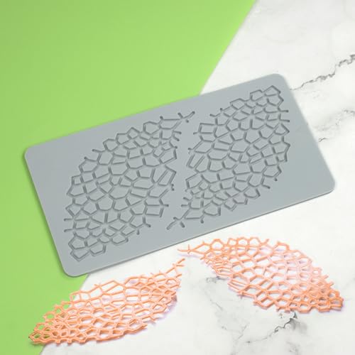 Silikonform für Fondant, Kuchendekoration, Spitzenmatte für Fondant, Hochzeit, Kuchendekoration, Backformen (C_Fischmuster, 18,7 x 9,6 x 0,3 cm) von mostsom
