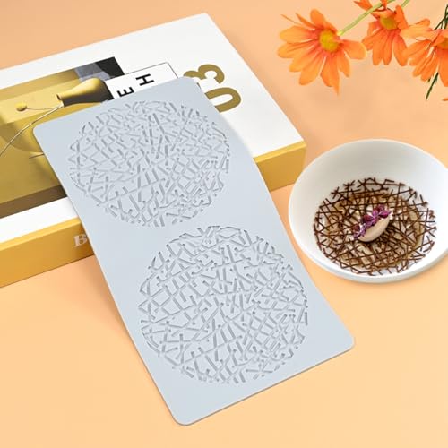Silikonformen für Fondant, 3D-Muster, für Kuchendekoration, essbare Zucker-Werkzeuge, Cupcake-Formen zum Backen, Harz, Polymerton, Dessert-Dekor, Spitzenmatte, hohles Design (D_-Raster) von mostsom