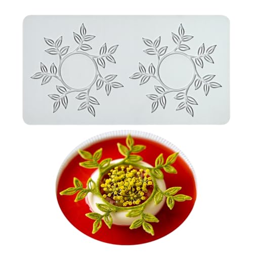 mostsom 3D-Spitzenform, dreieckige Form, Schokoladenform, Silikonform, Zuckerhandwerk, Kuchendekoration, Werkzeug für DIY-Dessert-Dekoration (I_ Blumenkranz) von mostsom