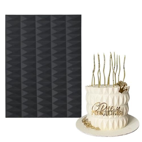 mostsom Silikon-Kuchenform, Würfelmuster, Fondant-Impressionsmatte zum Backen, Süßigkeiten, Schokolade, Buttercreme-Dekoration – wiederverwendbar, antihaftbeschichtet, flexibles Kuchendekor-Werkzeug mostsom Silikon-Kuchenform, Würfelmuster, Fondant-Impressionsmatte zum Backen, Süßigkeiten, Schokolade, Buttercreme-Dekoration – wiederverwendbar, antihaftbeschichtet, flexibles Kuchendekor-Werkzeug von mostsom