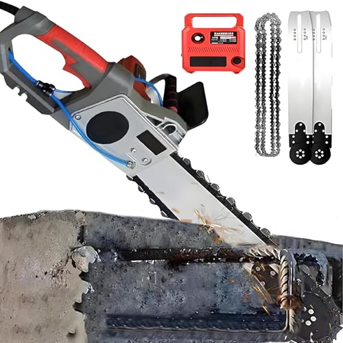 moupeaktain Elektrische Wandschneidemaschine, 6000 U/Min Betonkettensäge, Industrielle Betonschneidsäge Mit Wasserpumpe Und 2 Ketten/2 Führungsschienen Für Granit, Marmor, Beton, Stein,480 von moupeaktain