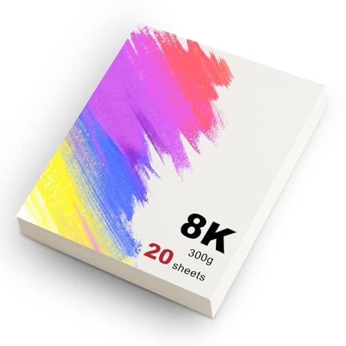 msymsyu Aquarellpapier 8K Aquarellblock 300g 20 Blätter Watercolor Paper 37x26cm Weiß Aquarell Papier für Malen Kalligraphie üben DIY machen für Zeichenbegeisterte Illustratoren und Studenten msymsyu Aquarellpapier 8K Aquarellblock 300g 20 Blätter Watercolor Paper 37x26cm Weiß Aquarell Papier für Malen Kalligraphie üben DIY machen für Zeichenbegeisterte Illustratoren und Studenten von msymsyu