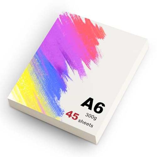 msymsyu Aquarellpapier A6 Aquarellblock 300g 45 Blätter Watercolor Paper 15x10.5cm Weiß Aquarell Papier für Malen Kalligraphie üben DIY machen für Zeichenbegeisterte Illustratoren und Studenten msymsyu Aquarellpapier A6 Aquarellblock 300g 45 Blätter Watercolor Paper 15x10.5cm Weiß Aquarell Papier für Malen Kalligraphie üben DIY machen für Zeichenbegeisterte Illustratoren und Studenten von msymsyu