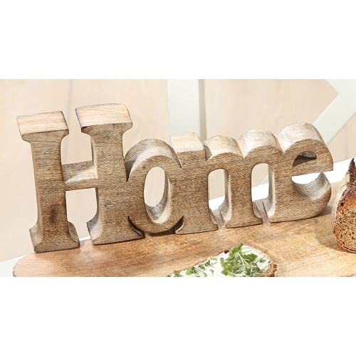 mucHome Dekoaufsteller Schriftzug Home Breite:25cm Mangoholz Natur Skulptur Deko mucHome Dekoaufsteller Schriftzug Home Breite:25cm Mangoholz Natur Skulptur Deko von mucHome