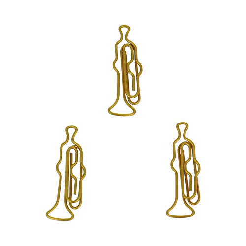 Büroklammern Trompete gold - Schönes Geschenk für Musiker von mugesh