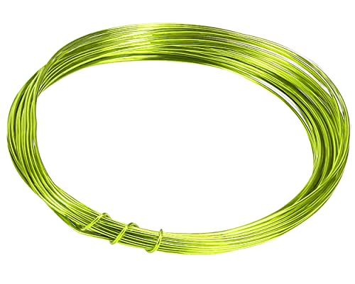 mumbi 31576 10m Basteldraht 1mm Lindgrün, Aluminium, 10 Meter von mumbi