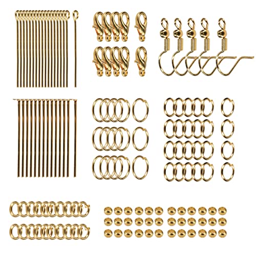 mumbi 650 teiliges Schmuckherstellung Bastel Set Basteln Verbinder Verschluss Schmuck Herstellung gold von mumbi