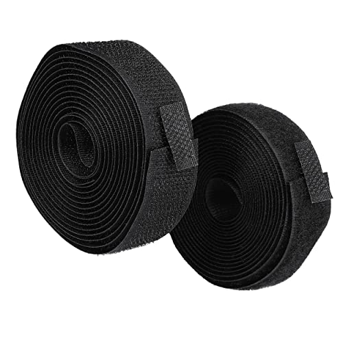 mumbi Klettband zum Nähen, Klett bestehend aus Haken und Flausch zum Aufnähen, Klettverschluss 20mm x 2 Meter, Schwarz von mumbi