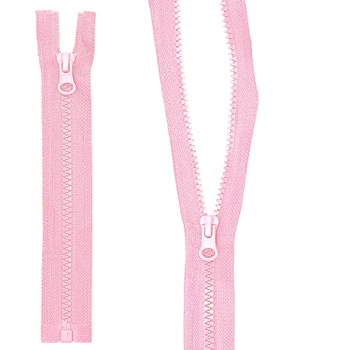 mumbi Reißverschluss teilbar 5mm 17cm Rosa Kunststoff Reißverschlüsse mit Zipper grobe Zähne von mumbi
