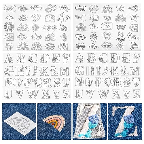 100 Stück Stickvorlagen,Stickbilder auf Stickvlies Wasserlöslich,Selbstklebend Stickaufkleber Wasserlöslicher Stabilisator AuflöSbares Sticktransferpapier für Stickerei Handnähen DIY Projekt(02) 100 Stück Stickvorlagen,Stickbilder auf Stickvlies Wasserlöslich,Selbstklebend Stickaufkleber Wasserlöslicher Stabilisator AuflöSbares Sticktransferpapier für Stickerei Handnähen DIY Projekt(02) von mumisuto