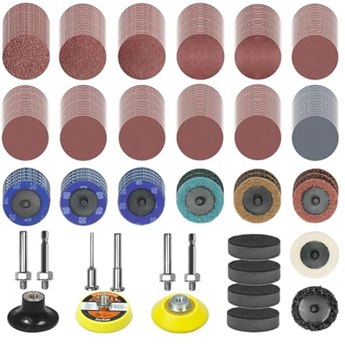 279 Stück Schleifscheiben 50mm, Körnung 80 120 180 240 320 400 600 800 1000 1500 2000 3000 Schleifscheiben Pad Kit, schleifpapier set Geeignet zum Polieren von Automobilen und Möbeln von mumisuto