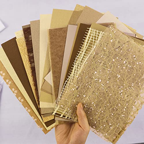 30 Stück Scrapbook Papier, 21 x 14,8 cm Decoupage Papier, Scrapbooking Papier für DIY Scrapbooking, Kartenherstellung, Stanzen und Andere Papierbasteleien (Gold) von mumisuto