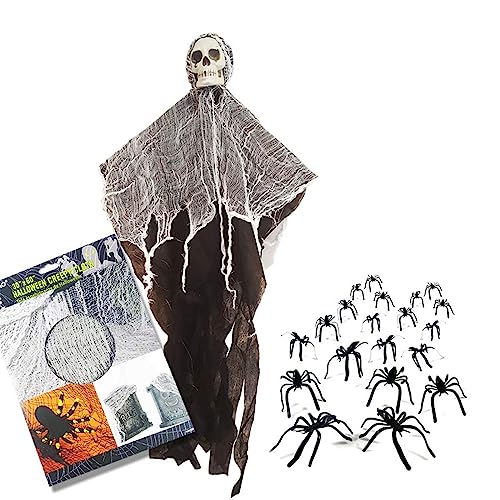 Hängende Sensenmann Halloween Deko Garten, Grim Reaper, 90 cm, Sensenmann, Hängedekoration, Horror, Halloween, Realistisches Fliegendes Skelett, Requisite für Drinnen und Draußen Hängende Sensenmann Halloween Deko Garten, Grim Reaper, 90 cm, Sensenmann, Hängedekoration, Horror, Halloween, Realistisches Fliegendes Skelett, Requisite für Drinnen und Draußen von mumisuto