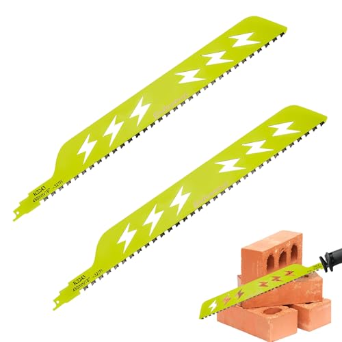 mumisuto 2 Stück Stichsägeblätter, 10in/12in/18in/20in Stichsägeblätter, alternative Stichsägeblätter für die meisten Sägen, zum Schneiden von Ziegeln und Verbundplatten (18in) von mumisuto