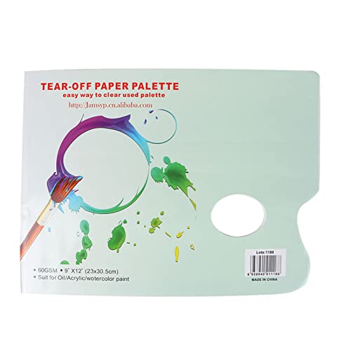 35 Blatt Papierpalette, A4 Abreißpalette Papierpalette Malblock Künstlerfarben-Mischzubehör für Aquarell-Öl-Gouache-Malerei von mumisuto