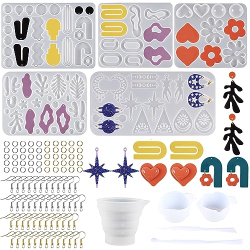 mumisuto 5 Stück Ohrringe Resin Silikonform, Schmuck Resin Silikonform, Epoxidharz Formen Ohrring Herstellung Kit Für Schmuckherstellung Anhänger Halskette Ohrringe Dekoration mumisuto 5 Stück Ohrringe Resin Silikonform, Schmuck Resin Silikonform, Epoxidharz Formen Ohrring Herstellung Kit Für Schmuckherstellung Anhänger Halskette Ohrringe Dekoration von mumisuto