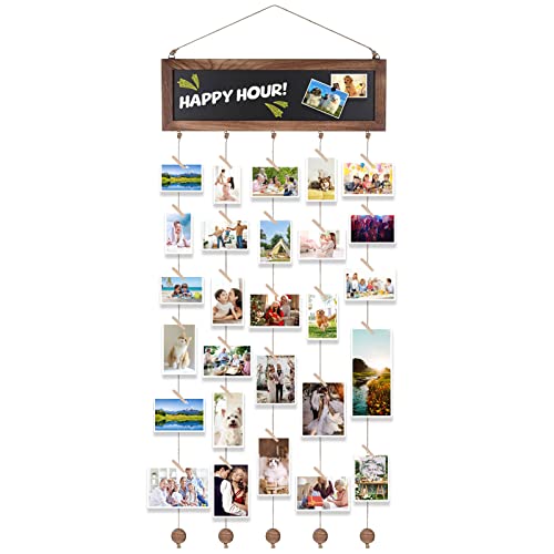 mumisuto Bilderrahmen Collage, Hängender Bilderrahme, Bilderrahmen Fotowand Mit 30 Kleinen Holzklammern für Wohnkultur, Bilderrahmen Holz zum Aufhängen von Fotos, Bildern, Postkarten und Kunst mumisuto Bilderrahmen Collage, Hängender Bilderrahme, Bilderrahmen Fotowand Mit 30 Kleinen Holzklammern für Wohnkultur, Bilderrahmen Holz zum Aufhängen von Fotos, Bildern, Postkarten und Kunst von mumisuto