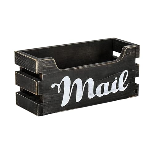 munufe Post-Organizer aus Holz – handgefertigte, rustikale Briefablage und Briefhalter, vielseitiges Postkarten-Aufbewahrungsregal, Wandmontage/Tischplatte, dekorativer Briefkasten für von munufe