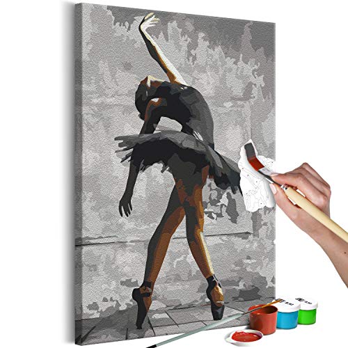 murando - Malen nach Zahlen Ballerina Tänzerin Ballett 40x60 cm Malset mit Holzrahmen auf Leinwand für Erwachsene Kinder Gemälde Handgemalt Kit DIY Geschenk Dekoration n-A-1276-d-a von murando