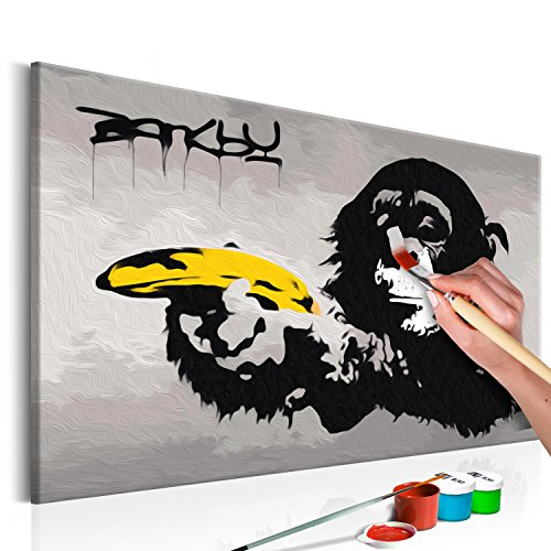 murando - Malen nach Zahlen Banksy Affe 50x40 cm Malset mit Holzrahmen auf Leinwand für Erwachsene Kinder Gemälde Handgemalt Kit DIY Geschenk Dekoration n-A-0223-d-a murando - Malen nach Zahlen Banksy Affe 50x40 cm Malset mit Holzrahmen auf Leinwand für Erwachsene Kinder Gemälde Handgemalt Kit DIY Geschenk Dekoration n-A-0223-d-a von murando