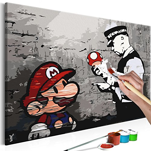 murando - Malen nach Zahlen Banksy Mario 60x40 cm Malset mit Holzrahmen auf Leinwand für Erwachsene Kinder Gemälde Handgemalt Kit DIY Geschenk Dekoration n-A-0266-d-a murando - Malen nach Zahlen Banksy Mario 60x40 cm Malset mit Holzrahmen auf Leinwand für Erwachsene Kinder Gemälde Handgemalt Kit DIY Geschenk Dekoration n-A-0266-d-a von murando