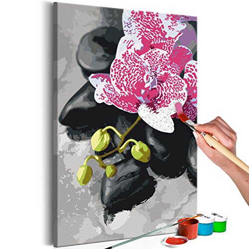 murando - Malen nach Zahlen Blumen Orchidee 40x60 cm Malset mit Holzrahmen auf Leinwand für Erwachsene Kinder Gemälde Handgemalt Kit DIY Geschenk Dekoration n-A-0243-d-a von murando